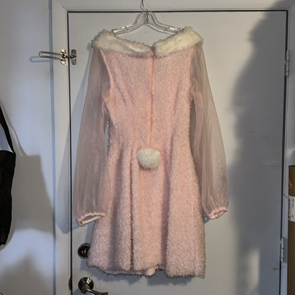 Custom made faux fur bunny dress - Picture 2 of 6
